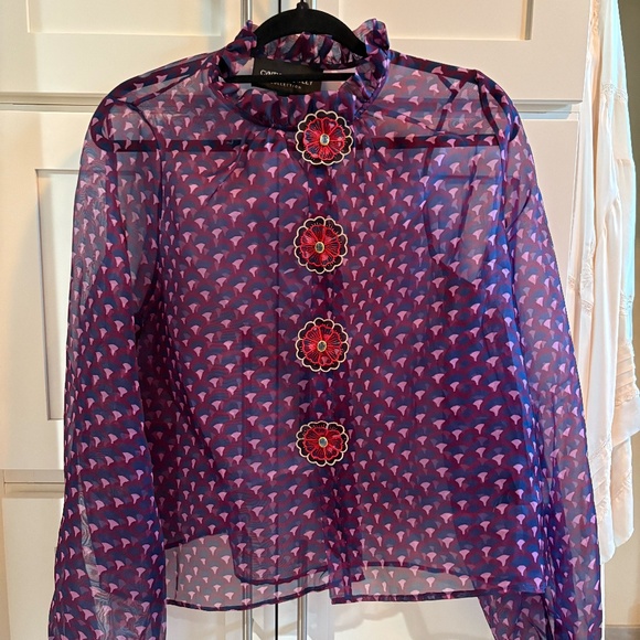 Cynthia Rowley Silk organza Blouse - Picture 1 of 3